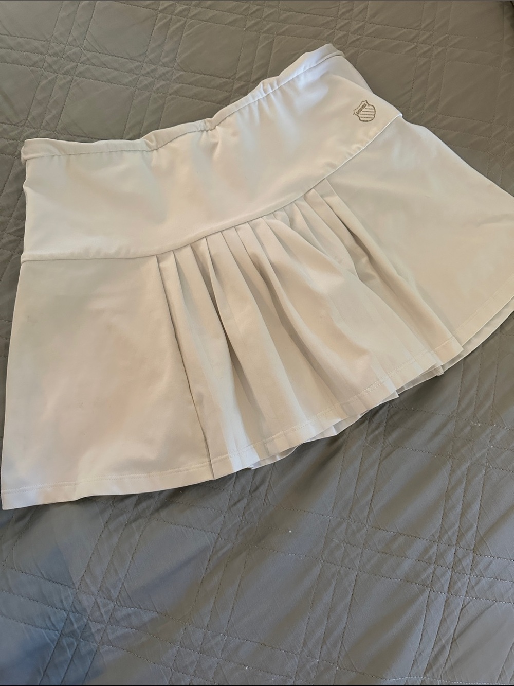 K Swiss White Pleated Tennis Skirt Golf or Pickleball